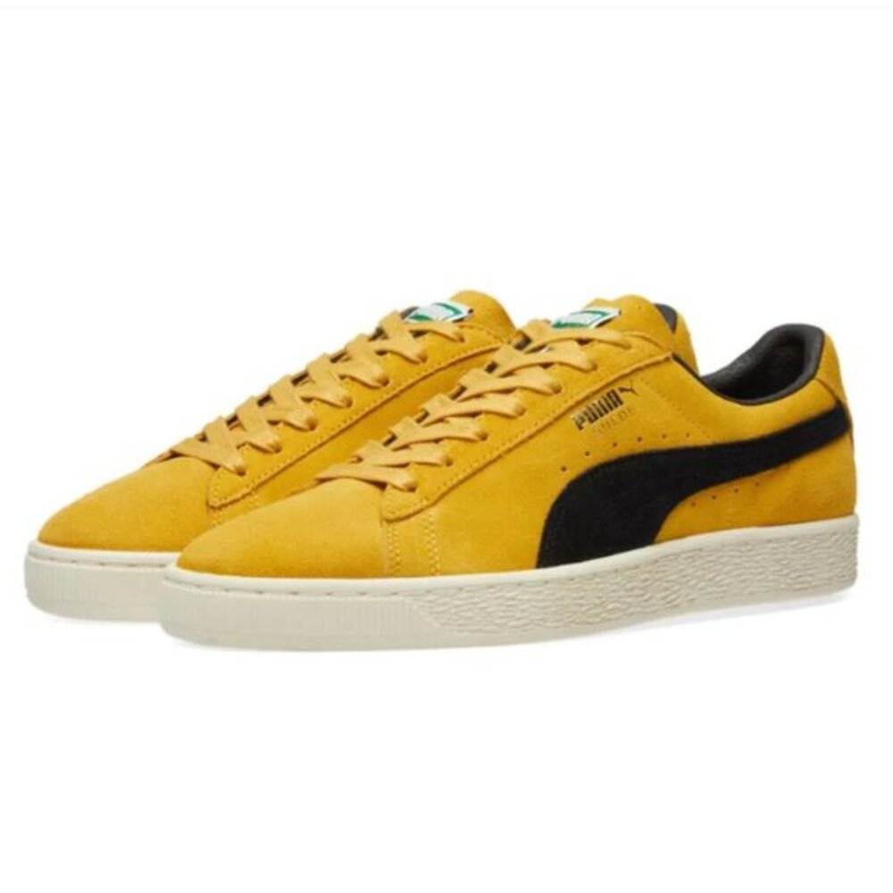 Puma Yellow Black Suede Classic Sneakers - 5.5-6US